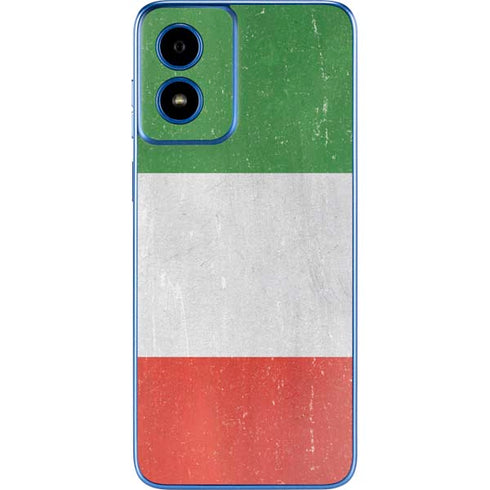 Italy Flag Distressed Moto G Play 4G (2024) Skin